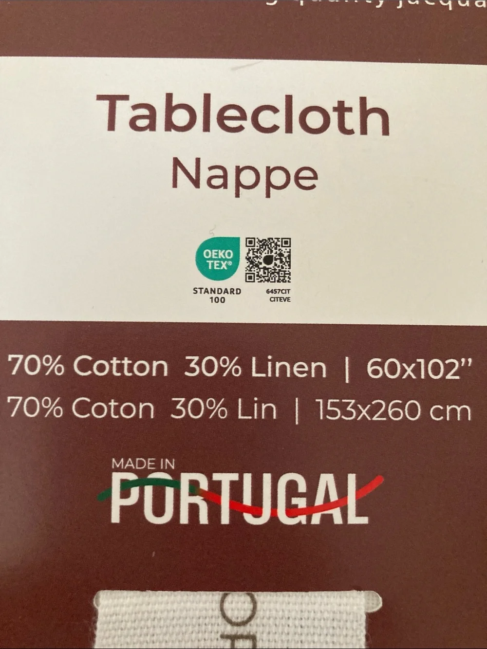 Antonio Salgado tablecloth White Cotton-Linen Tablecloth Portugal
